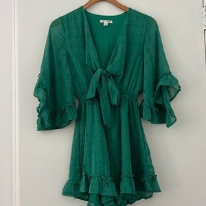 Francesca’s | Ruffle Tie Front Romper